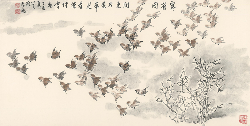 《寒雀图》 68×138cm 2017年_副本.png