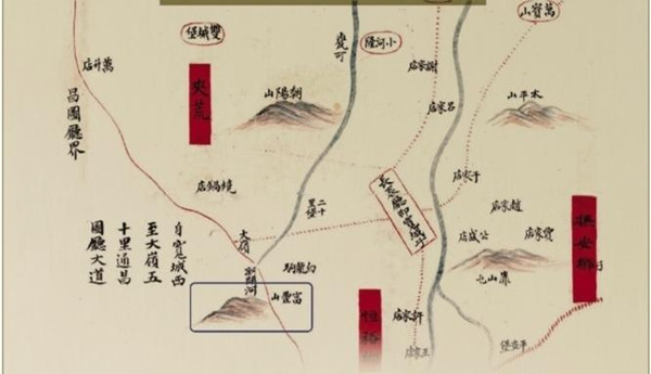 《长春厅舆地全图》（局部）中的“富丰山”_副本.jpg