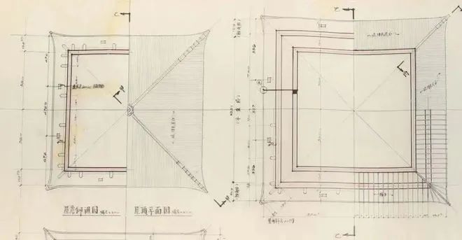 图书馆“大屋顶”的设计草图 资料图片.jpg