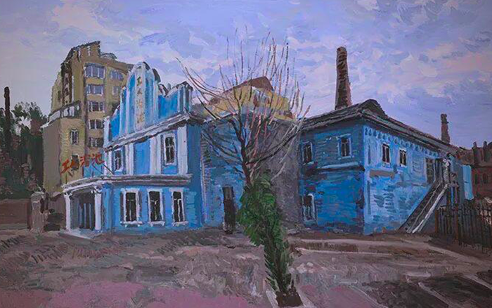 画家王建国的画作《工人浴池》 资料图片_副本.png 画家王建国的画作《工人浴池》 资料图片_副本.png