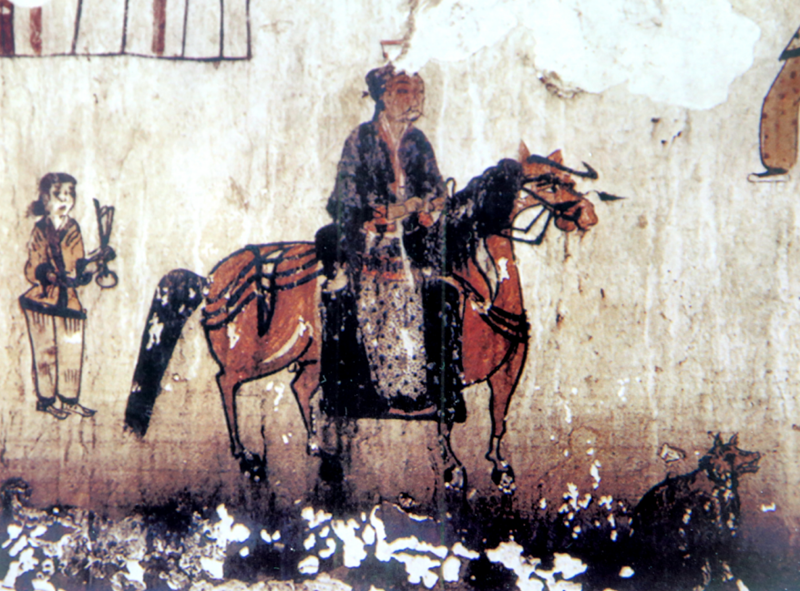 集安舞踊墓中骑马的墓主人像1_副本.png 集安舞踊墓中骑马的墓主人像1_副本.png