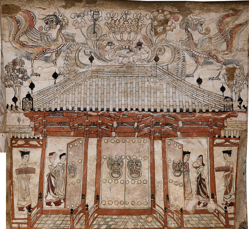 图2 山西忻州市九原岗北朝墓葬门楼图的瓦顶结构布局_副本.jpg