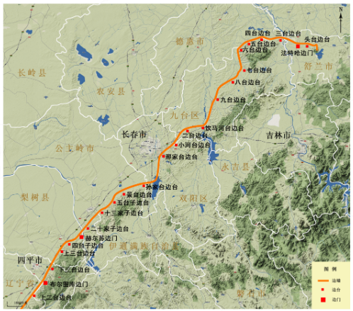 吉林省境内柳条新边分布示意图.png 吉林省境内柳条新边分布示意图.png