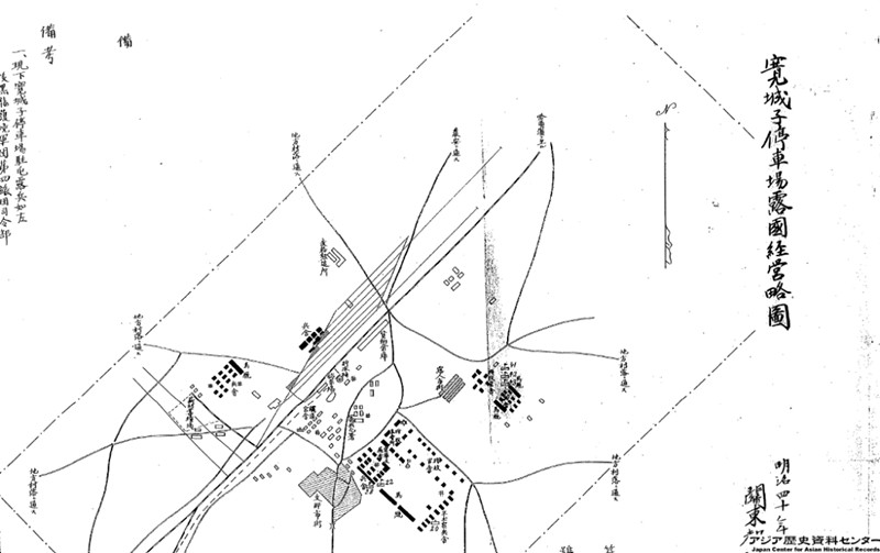 　1907年，日方绘制的《宽城子停车场露国经营略图》 资料图片_副本.jpg