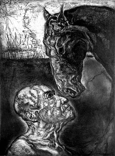 《我们在一起时是动物分开成了诗人》 铜版 100cm×80cm